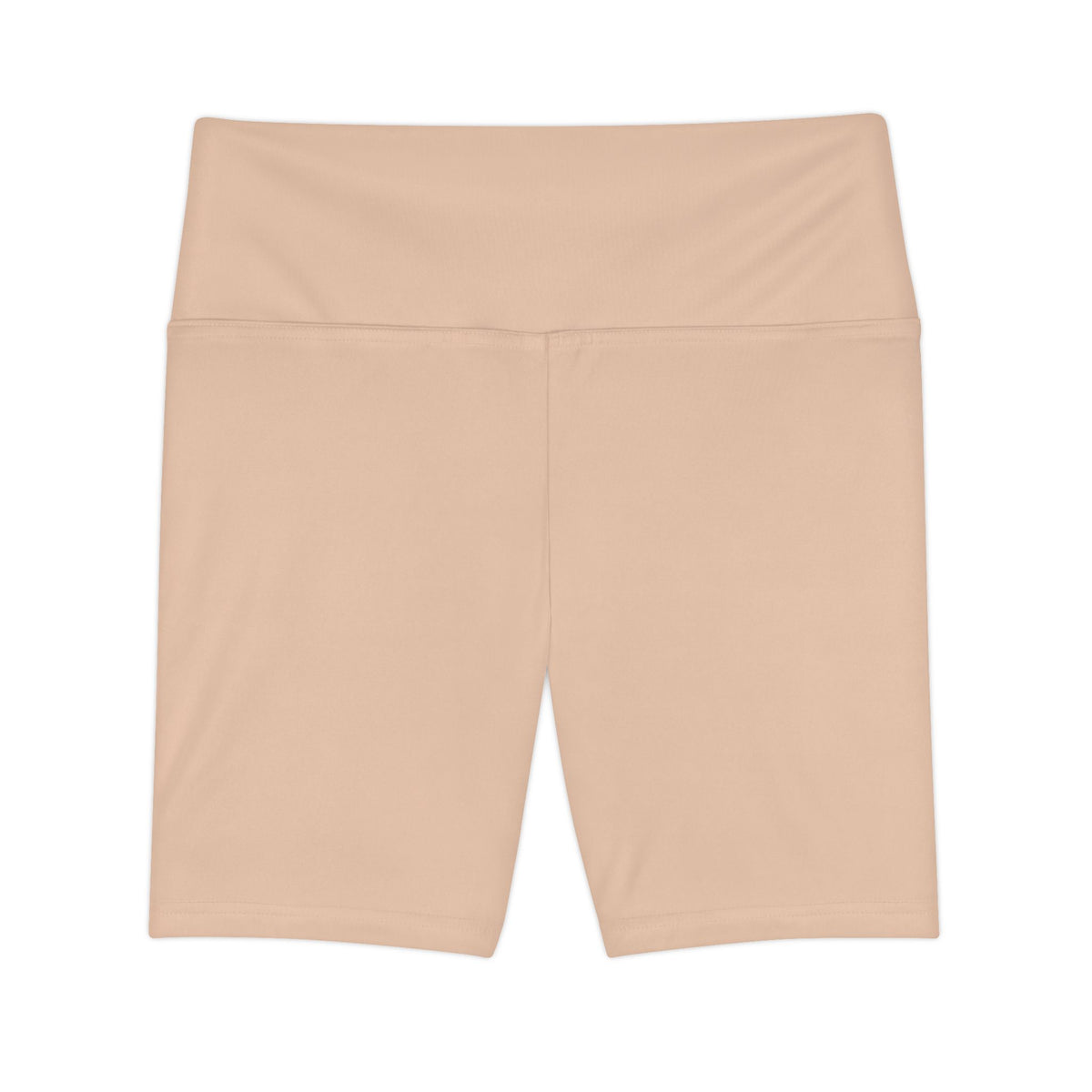 Desert Sand Tan Women's Nude Seamless Workout Shorts - High Waist Biker Shorts for Yoga & Training