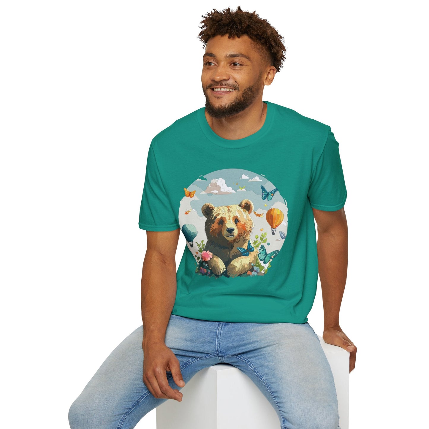 Bear T Shirt Unisex Teddy Bear Tee Softstyle 64000 Breathable Everyday Wear For All Ages