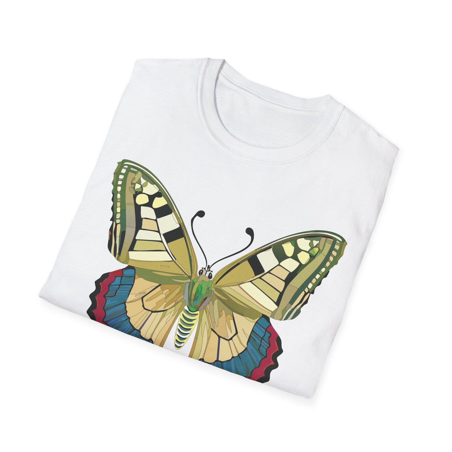Butterfly T Shirt Unisex Monarch Design Soft Cotton Gildan 64000 Short Sleeve Tee