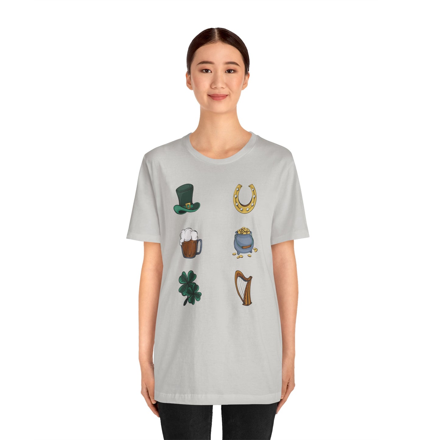 Unisex Cotton Tee Shirt with Lucky Prints