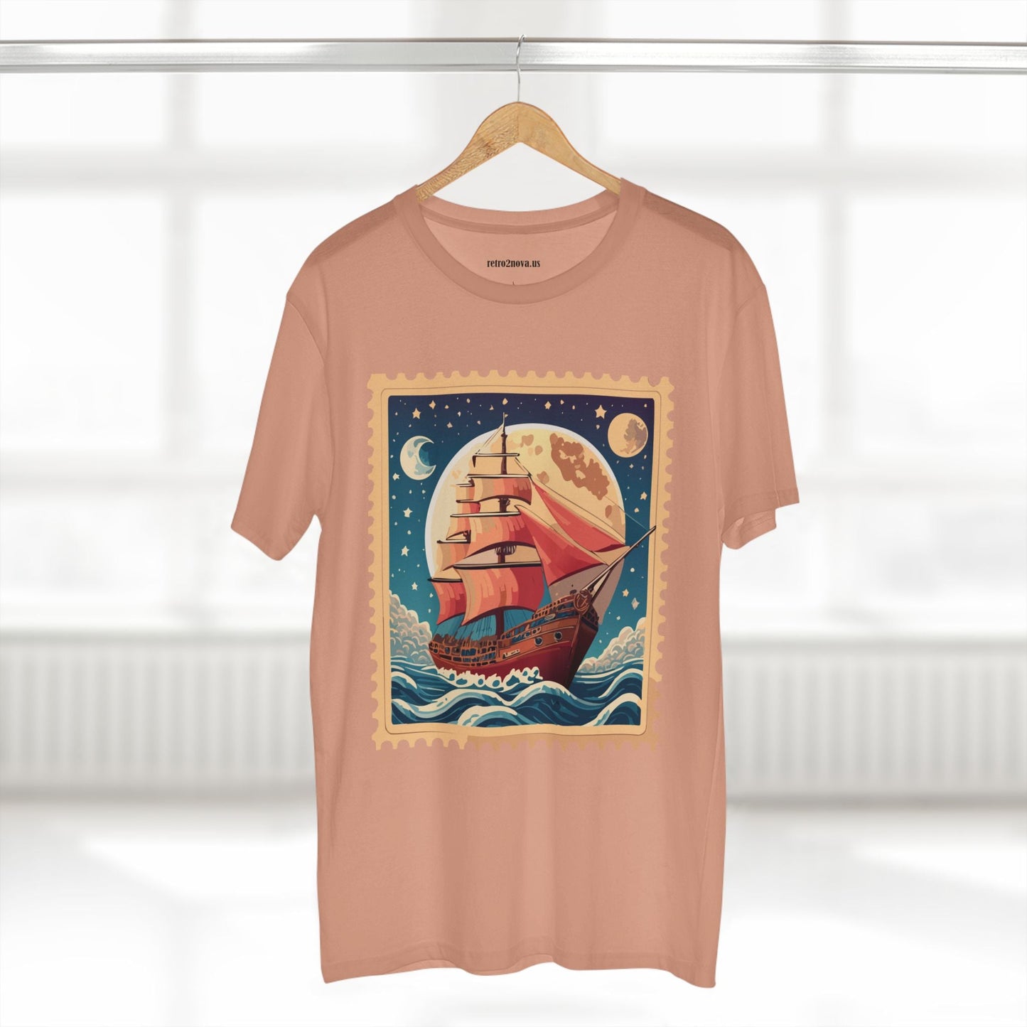 Postage Stamp Shirt Unisex Art Tee Premium Cotton Staple Retro2Nova Art Collection