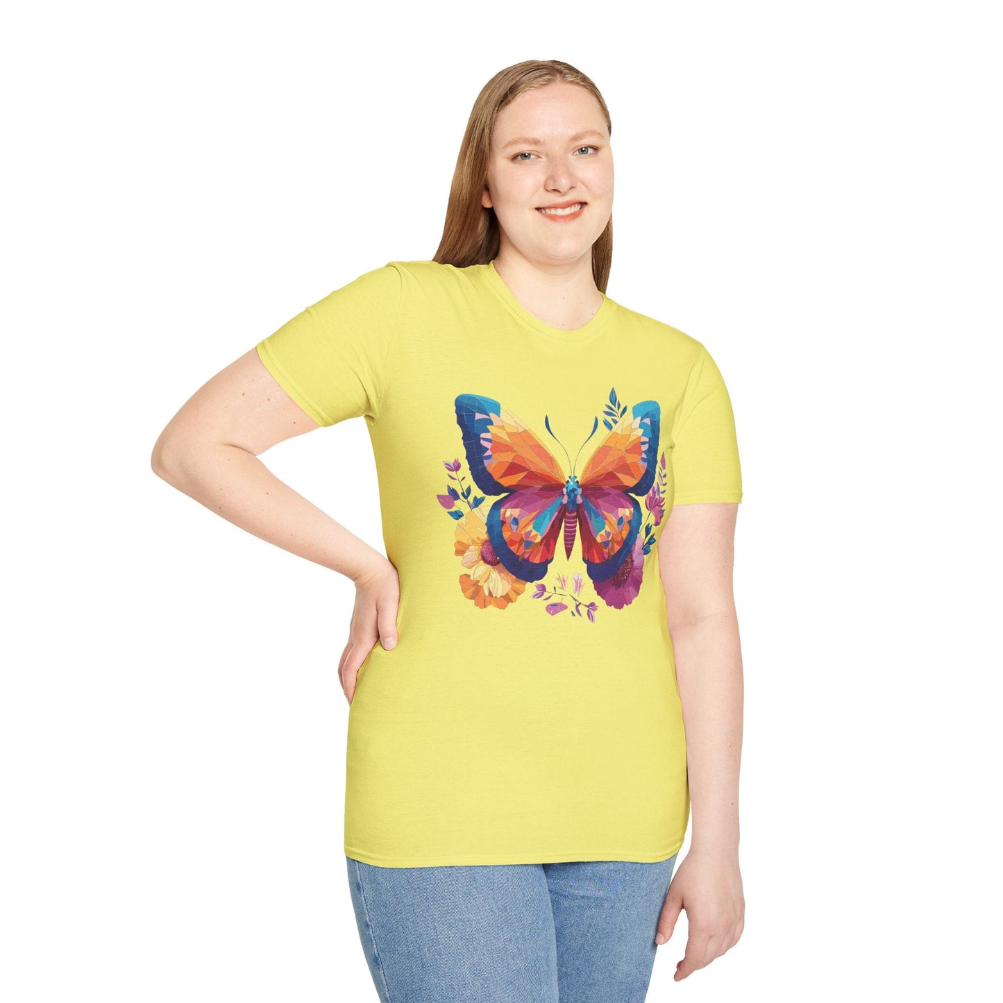Butterfly Shirt Unisex Softstyle Short Sleeve Tee Monarch Butterfly 100 Percent Cotton