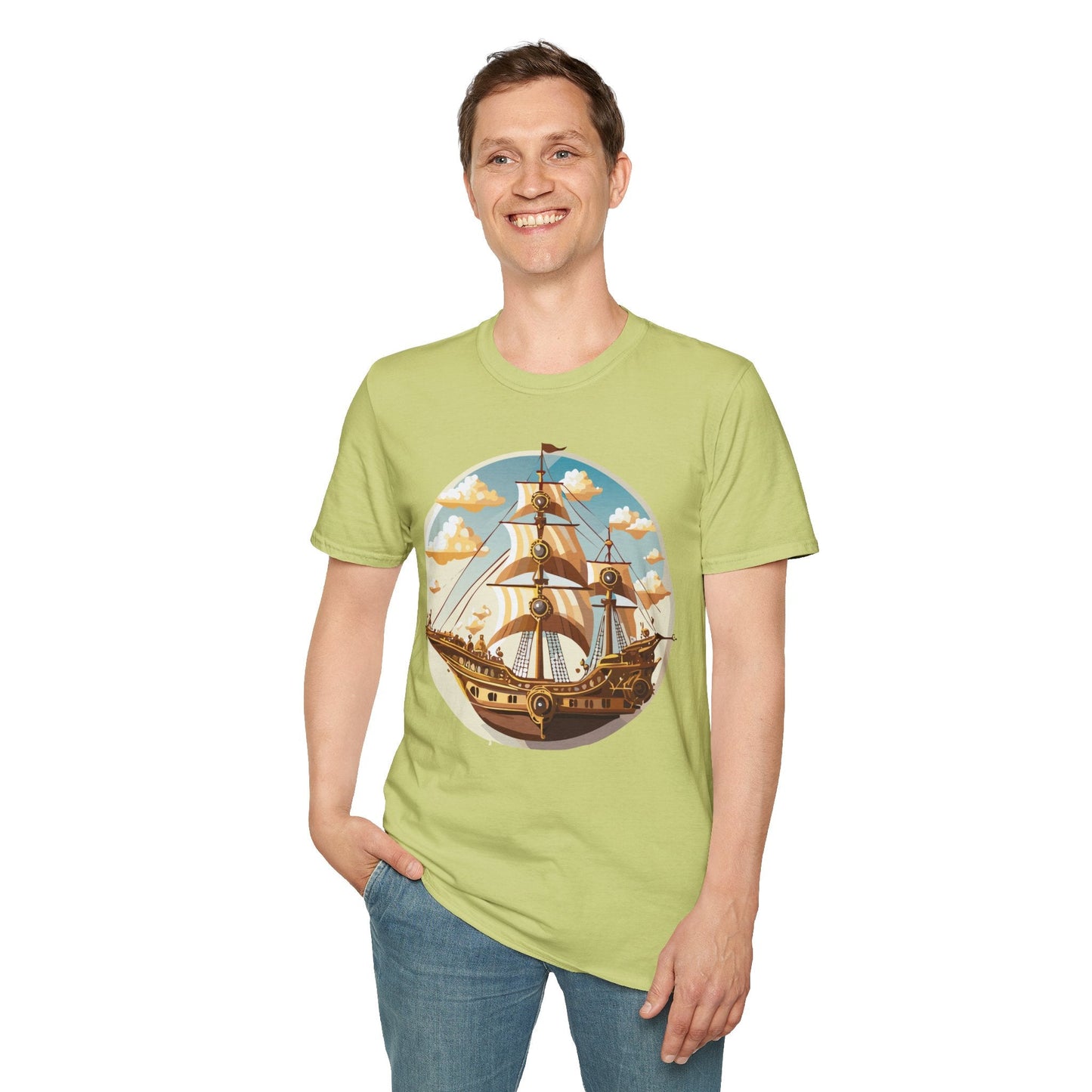 Ship T Shirt Frigate T Shirt Vessel Tee Gildan Softstyle 64000 Unisex Cotton Comfort