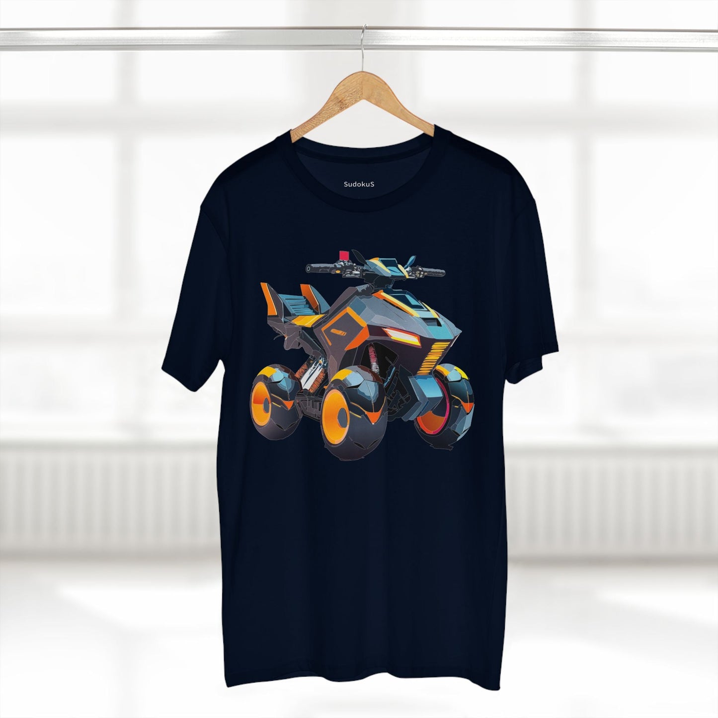 Moto Bike Graphic Unisex 100 Cotton Staple Tee 14