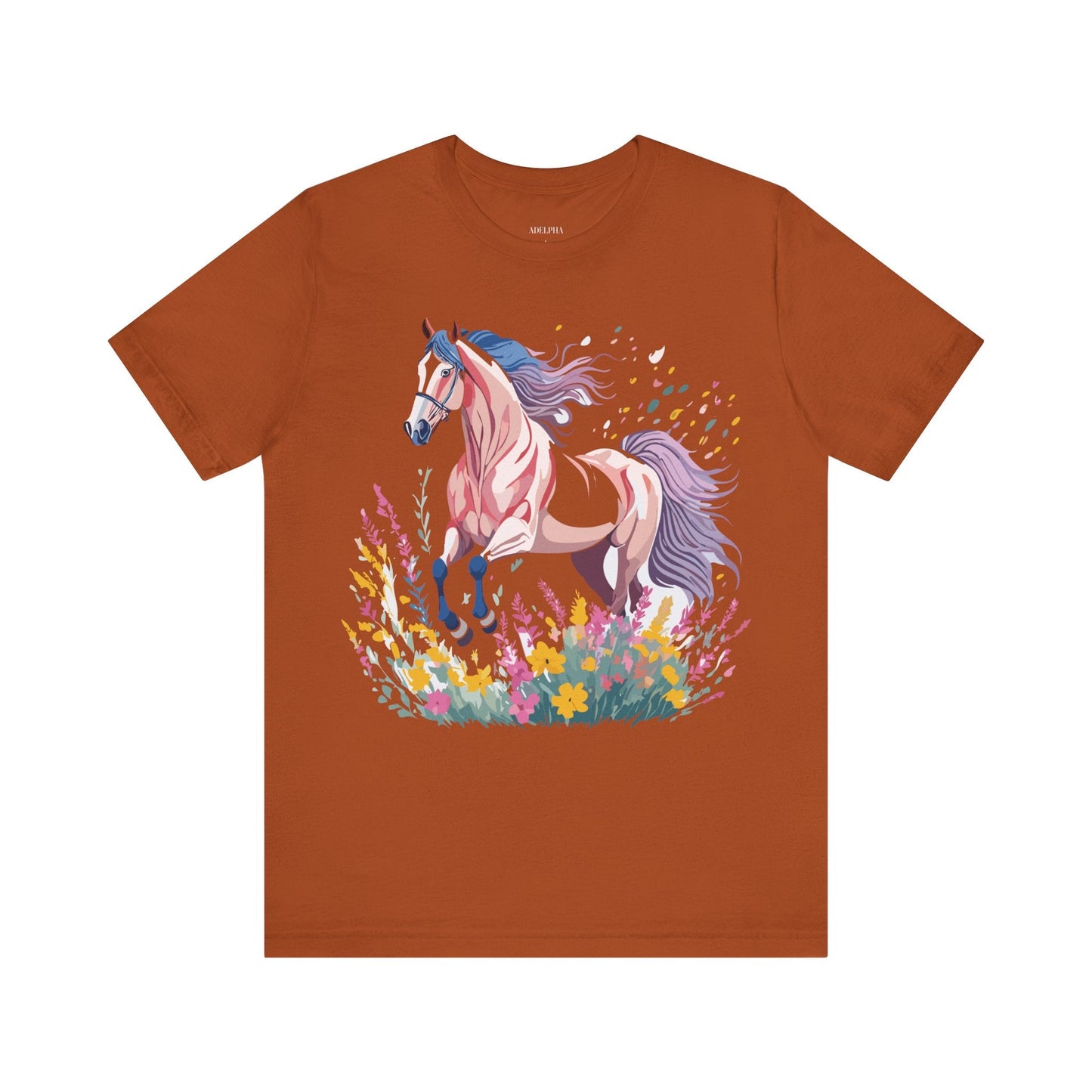 Horse Graphic Tee Unisex Short Sleeve Jersey Shirt Adelpha Vintage Inspired Art Collection