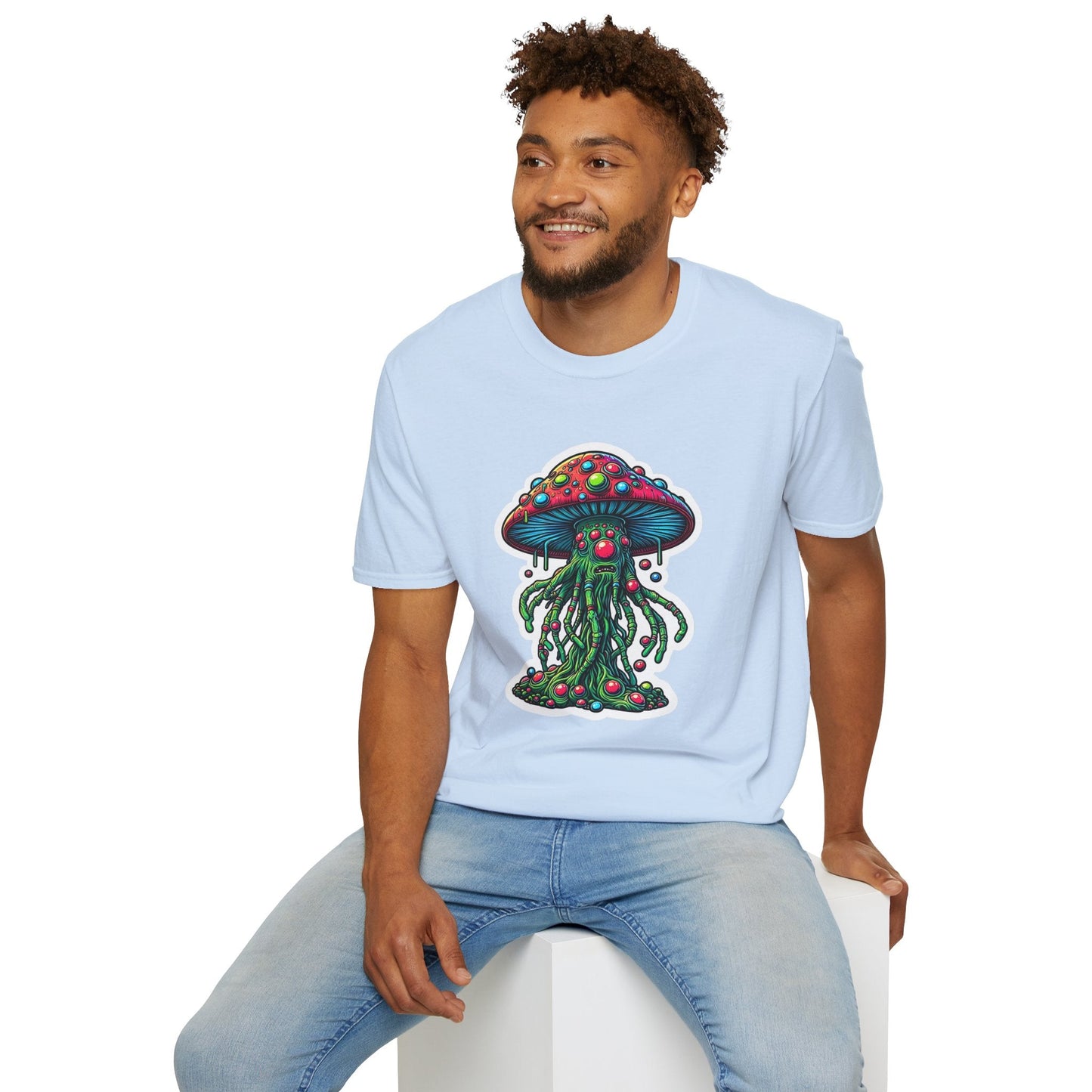 Mashroom Tee Shirt Unisex Funny Mashroom Shirt With Fungus Art Design Gildan Softstyle 64000