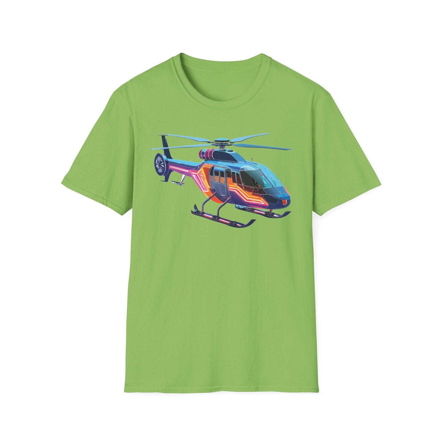 Chopper Helicopter T Shirt Unisex Softstyle 100 Percent Ring Spun Cotton Premium Tee