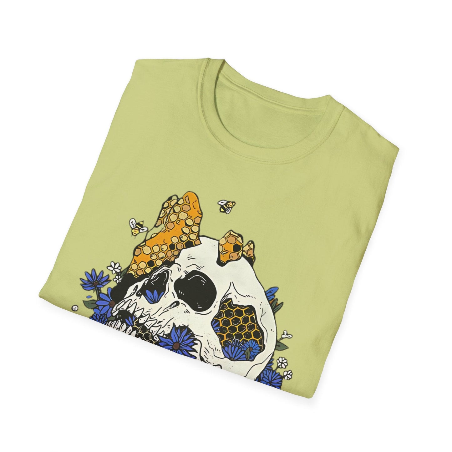 Skull Tee Shirt Unisex Skeleton Design Gildan Softstyle 64000 100 Percent Ring Spun Cotton Tee