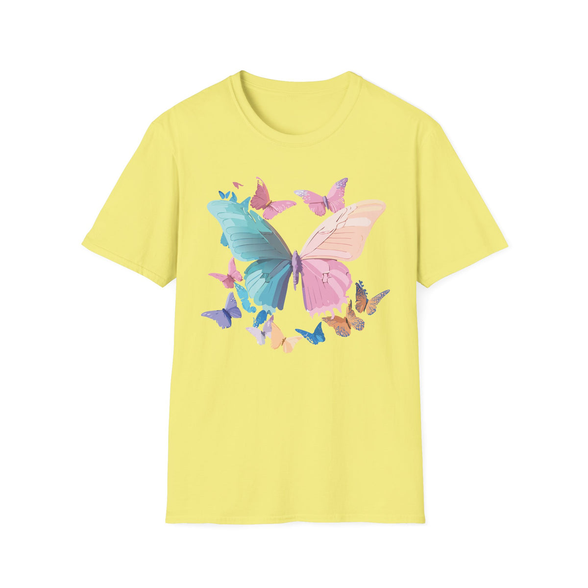 Colorful Butterfly Graphic Design Unisex 100 Cotton Gildan T-Shirt