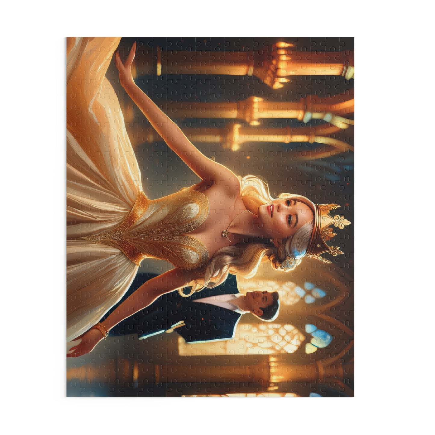 Prince and Princess Puzzle 500-Chipboard Pieces in Box | Kids Puzzles Size: 16" x 20",  Ages 9+ and Family pn38
