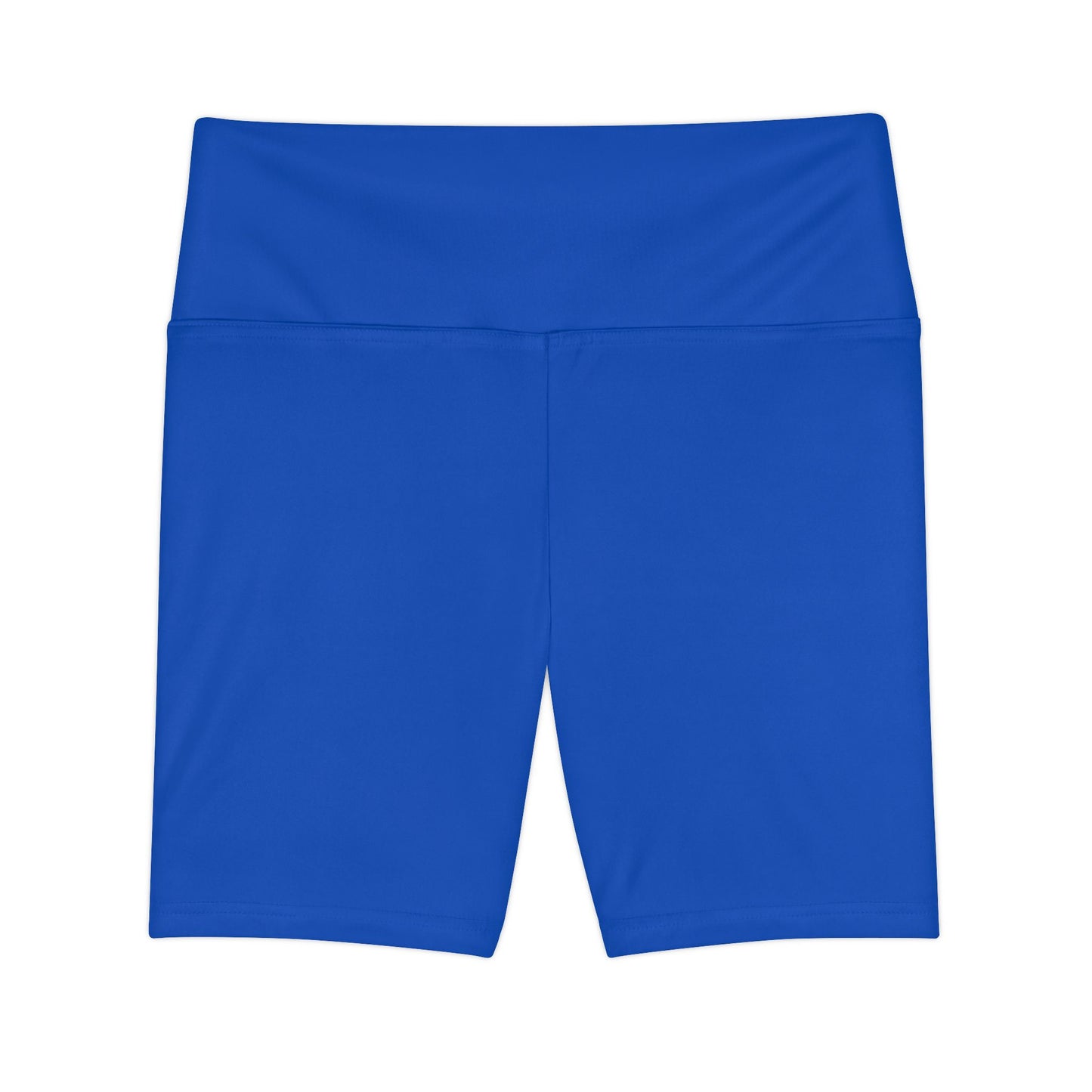 Sapphire Blue Women's Workout Shorts — Solid High-Waist Biker Shorts for Exercise & Everyday Wear