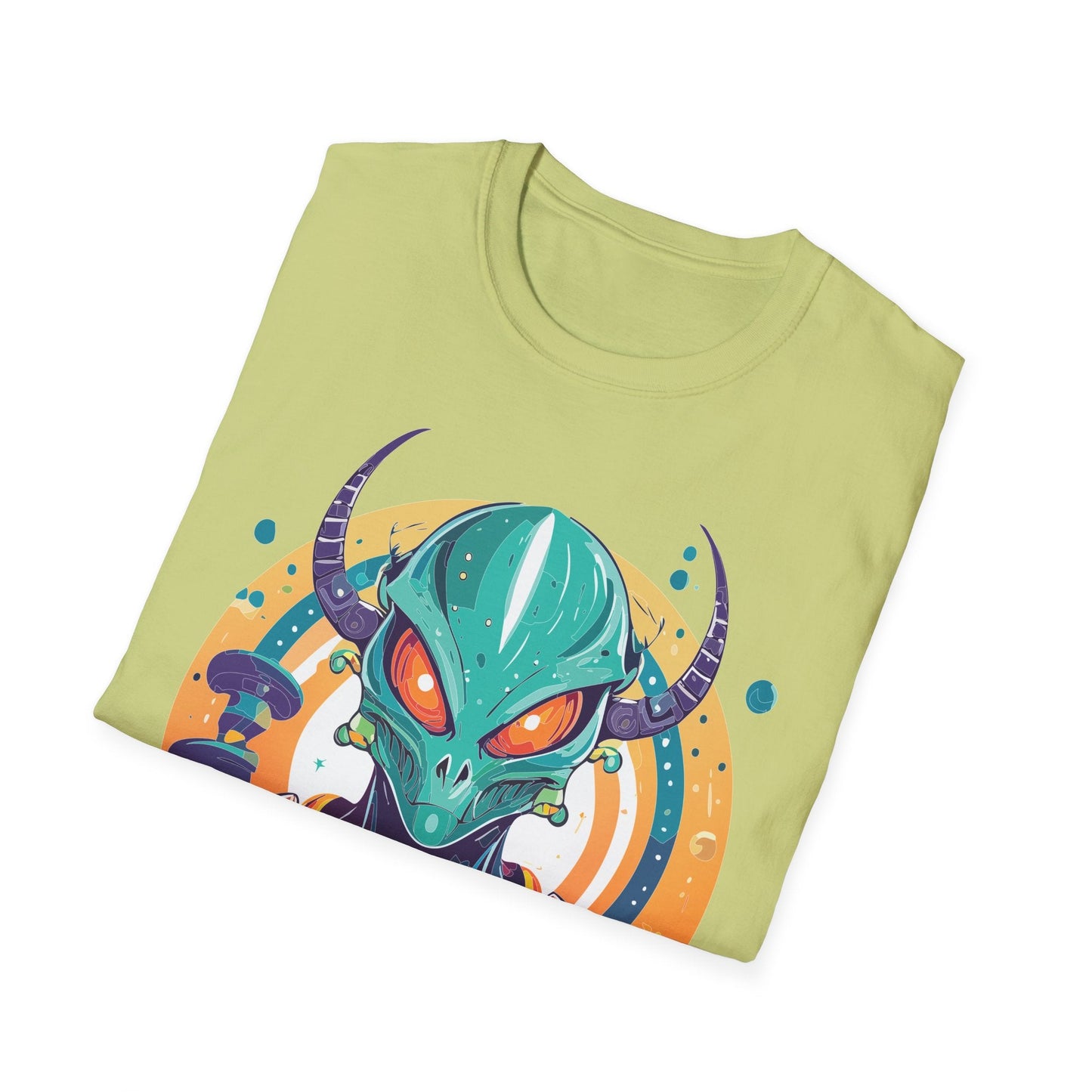 Alien T Shirt Cosmos Shirt Unisex Softstyle Tee 100 Percent Ring Spun Cotton Short Sleeve