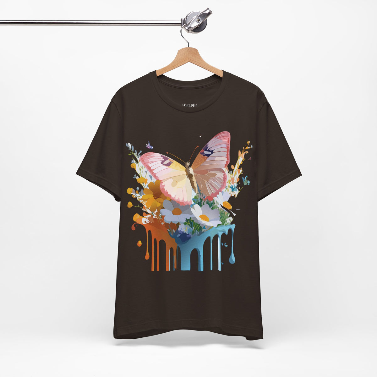 Butterfly Graphic Unisex Cotton Bella+Canvas Tee with Art Design n80