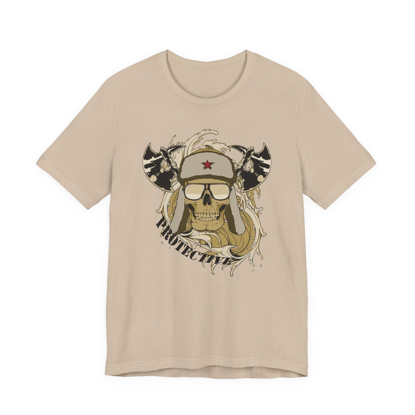 Viking Skull Graphic with Horned Helmet T-Shirt Captain Design Tee Art-41