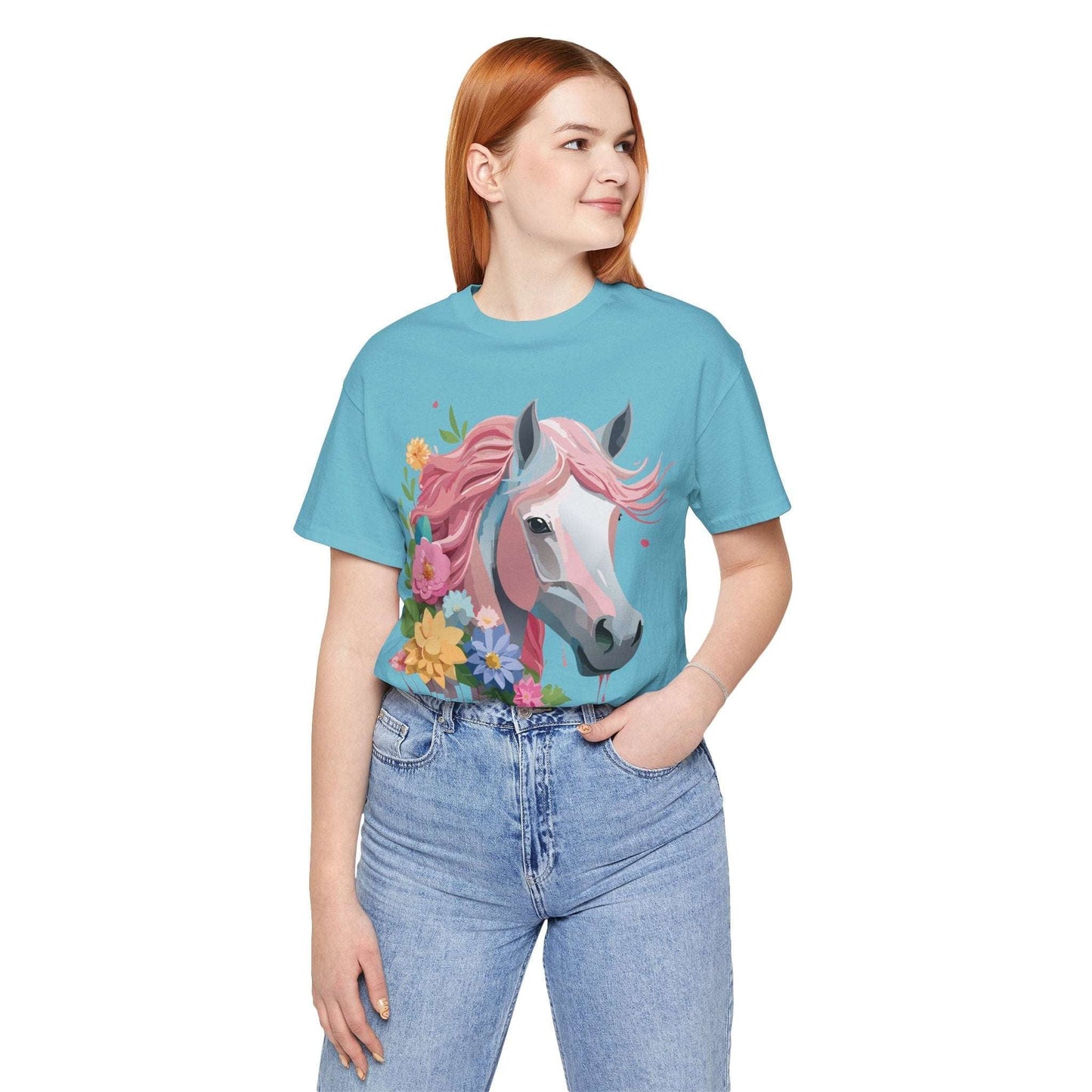 Horse Graphic Unisex 100 Cotton Vintage Animal Art T-Shirt 1
