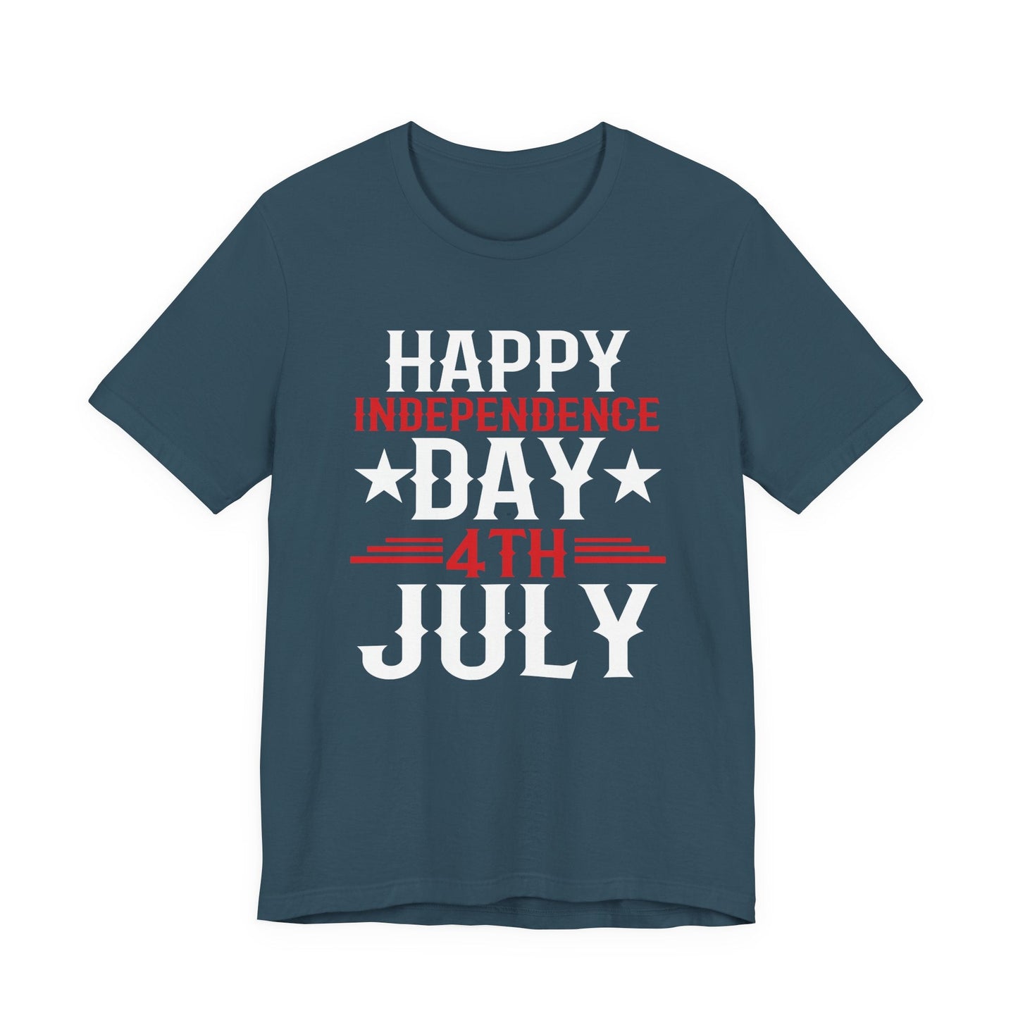 Happy Independence Day Graphic Unisex Cotton T-Shirt 016