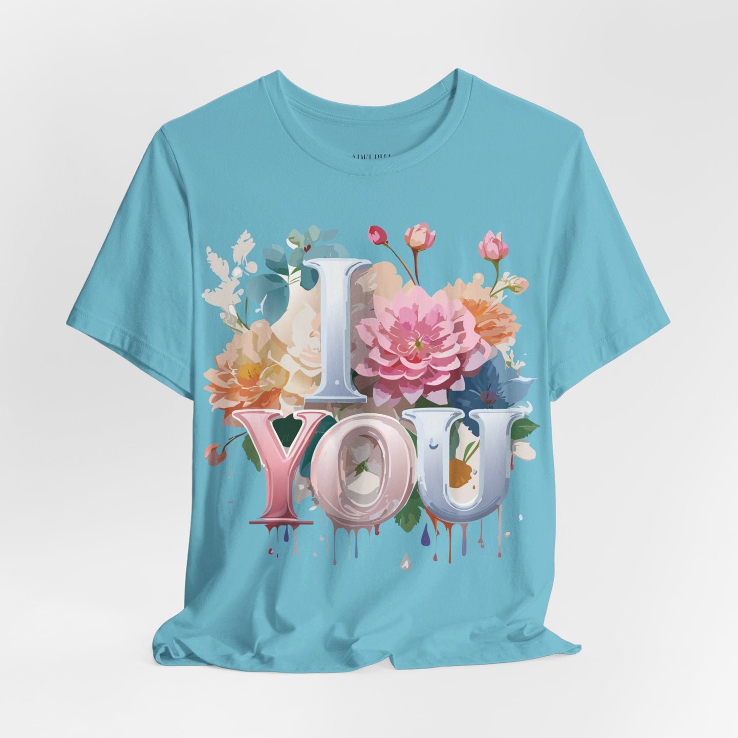 Valentine Day Graphic Unisex 100 Cotton Vintage Artwork with Love and Flower Design Tee 8