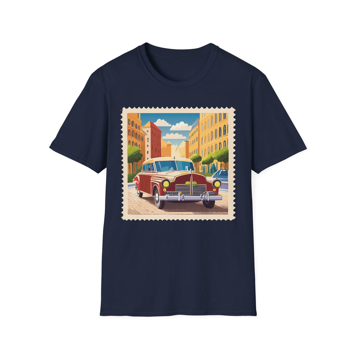 Vintage Convertible Car illustration T-Shirt | Retro City Street