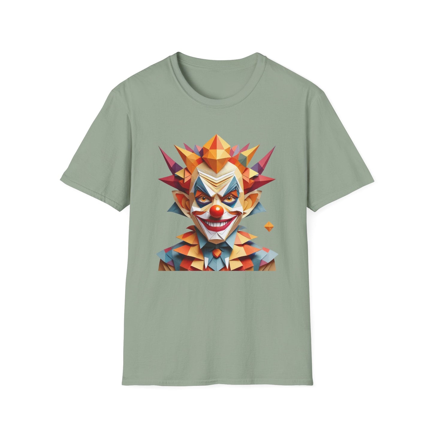 Unisex Clown Shirt With Funny Man Scary Man Circus Theme Tee Gildan Softstyle 64000