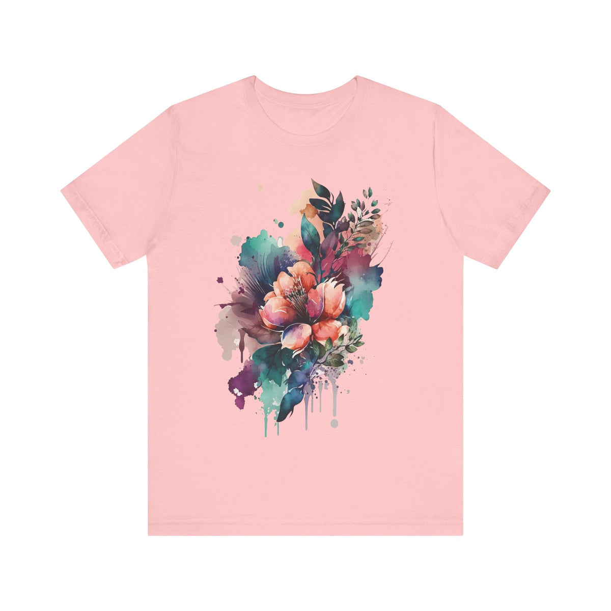 Floral Graphic Tee Shirt - Bella+Canvas Unisex 100 Cotton 57