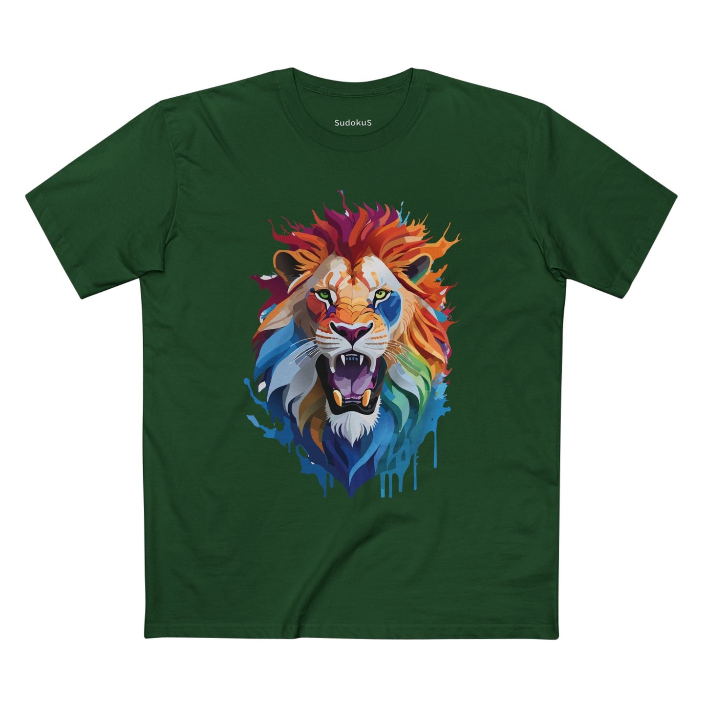 Lion Graphic Unisex 100 Cotton Staple Tee with Animal Design Artwork 30