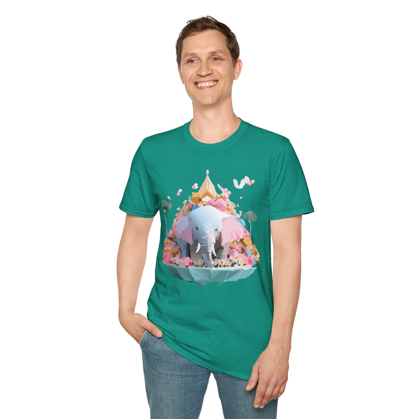 Elephant Graphic T Shirt For Animals Unisex Gildan Softstyle 64000 Cotton Tee Apparel