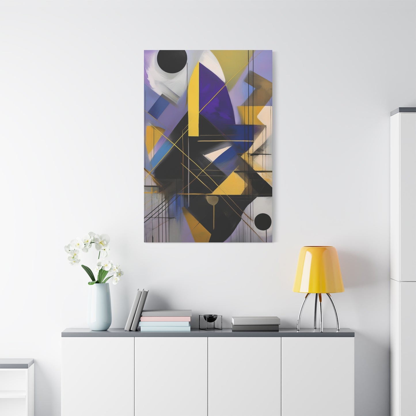 Purple Abstract Painting Print Canvas 20x24,20x30,24x30, 24x32,24x36,30x40, 32x48,36x48,40x60 Pine-Wood Inner Frame ABS-33