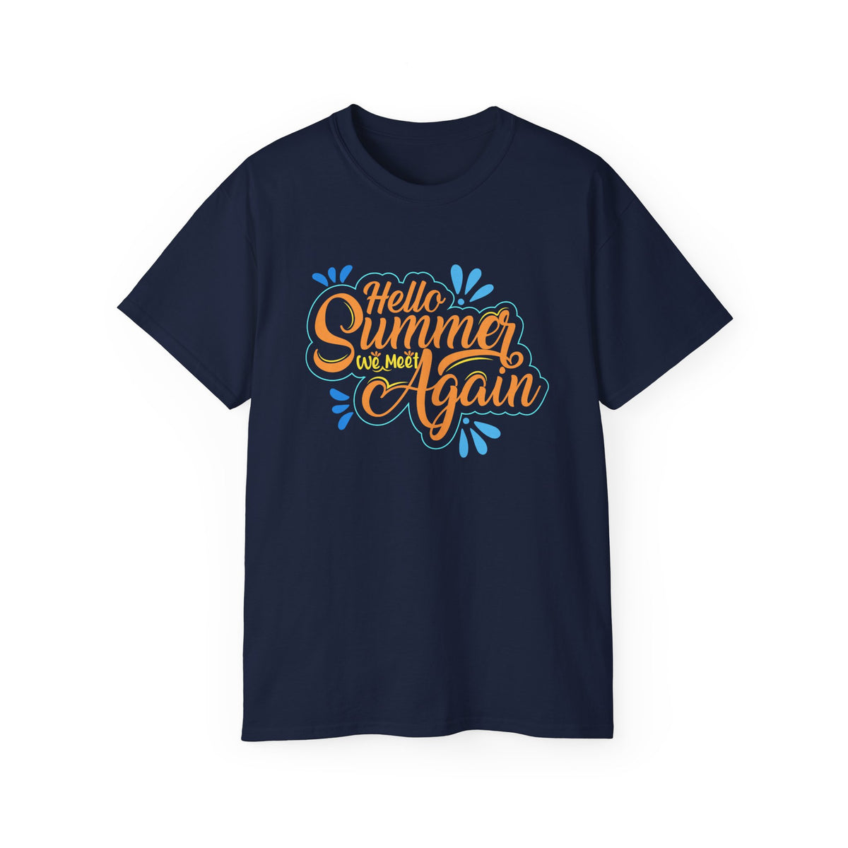 Hello Summer Again T-Shirt | Summer Script Graphic Tee