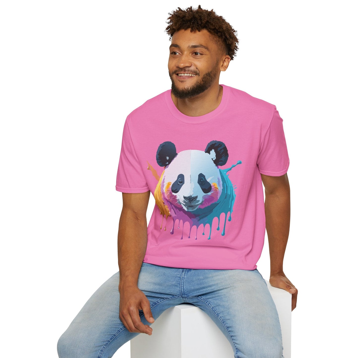 Panda Shirt Unisex T Shirt Softstyle Gildan 64000 100 Percent Ring Spun Cotton Animal Tee