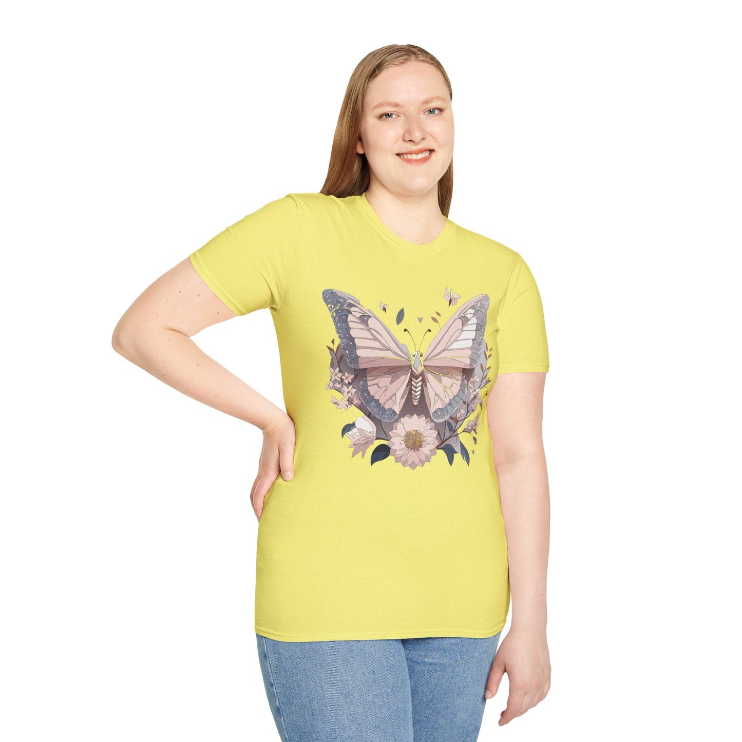 Butterfly Shirt Unisex Gildan Softstyle 64000 Monarch Butterfly Tee 100 Percent Ring Spun Cotton