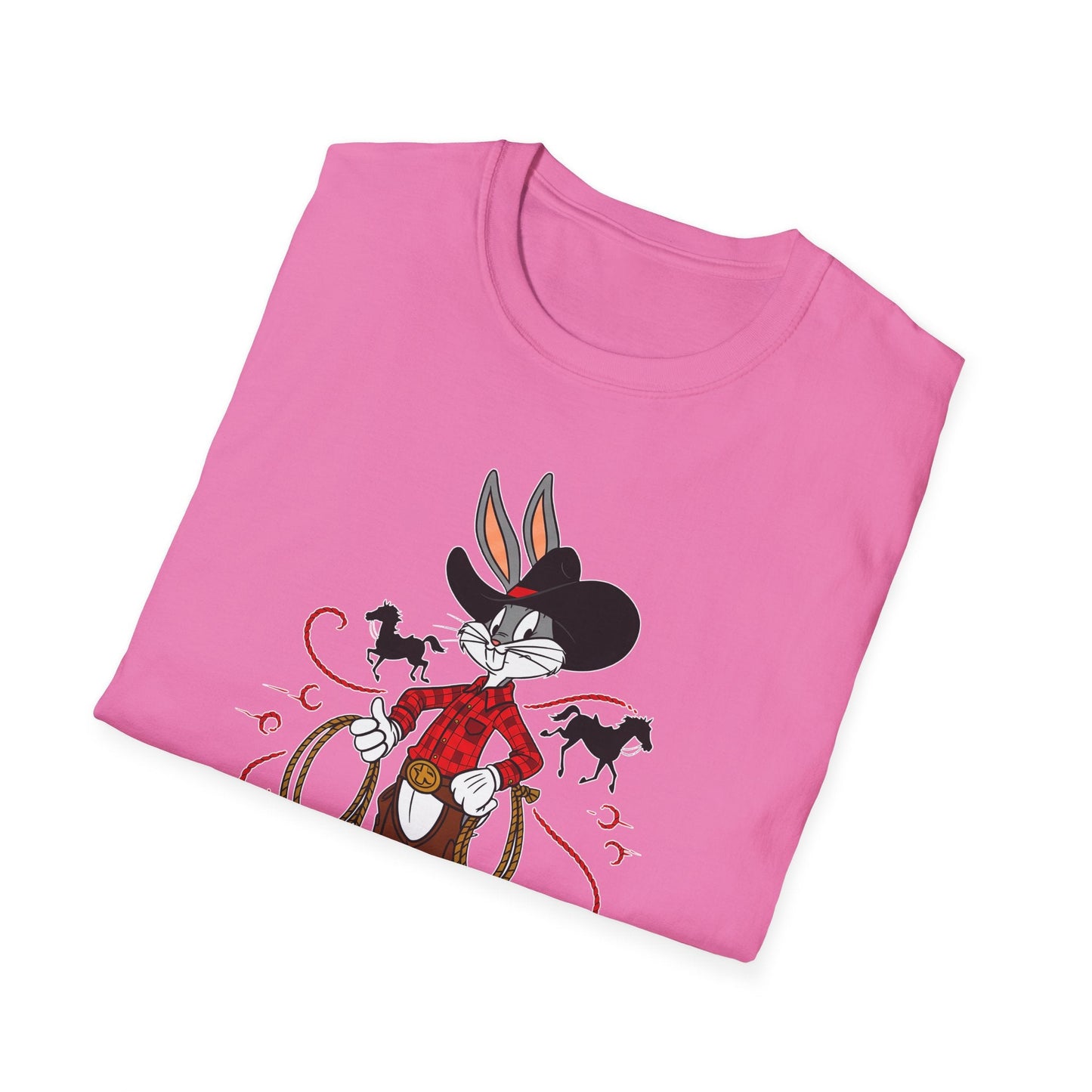 Bugs Bunny Unisex T Shirt Cartoon Design Graphic Tee Gildan Softstyle 64000 Artwork
