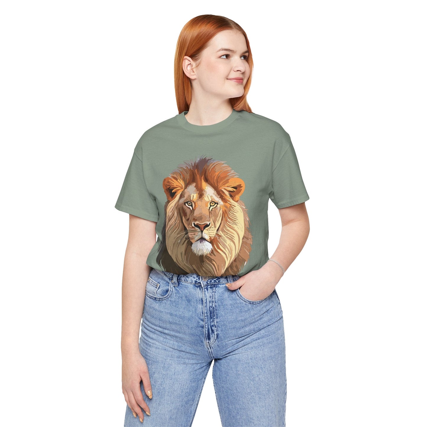 Unisex Animal Graphic Tee Shirt With Wild Animals Art Design For Everyday Wear Casual