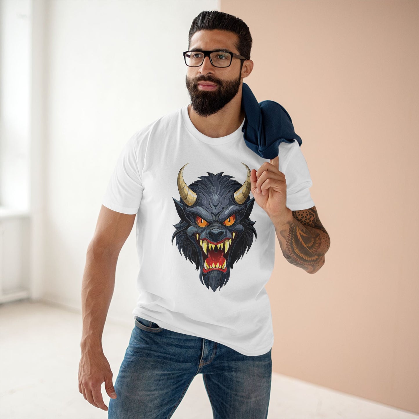 Cartoon Monsters Graphic Unisex 100 Cotton Staple Tee 6