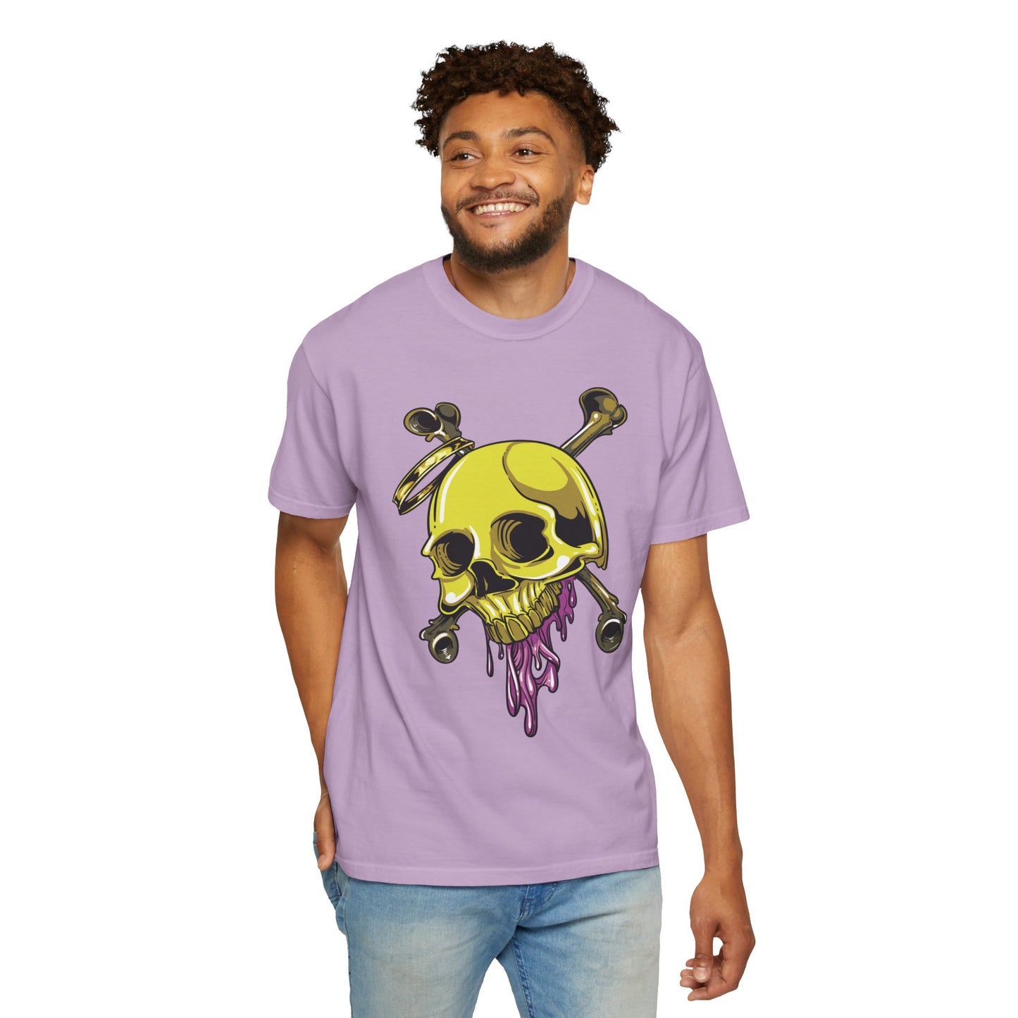 Unisex Cotton Tee Shirt with Skull