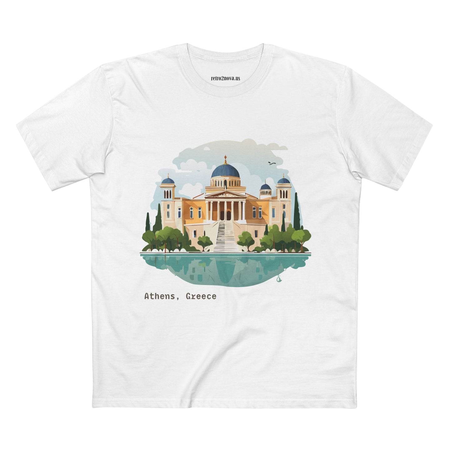 Greece Travel Shirt Unisex Tourist Tee Premium Cotton With Original Art Design Retro2Nova