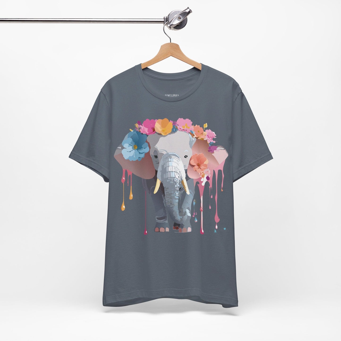 Vintage Inspired Adelpha Elephant Graphic T Shirt Unisex Short Sleeve Premium Artwork