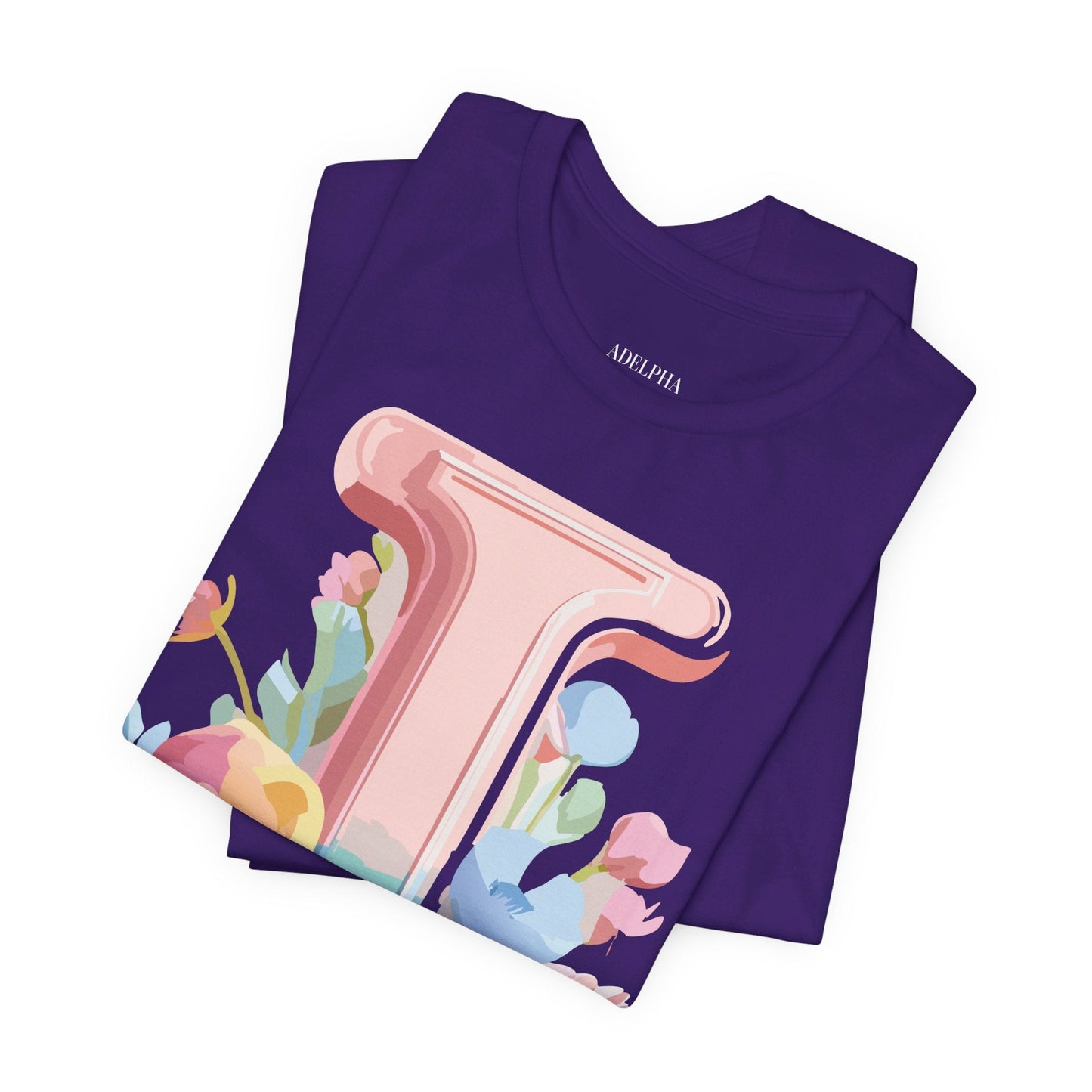 Letter I Shirt Graphic Tee Unisex Short Sleeve Adelpha Vintage Inspired Artwork Design