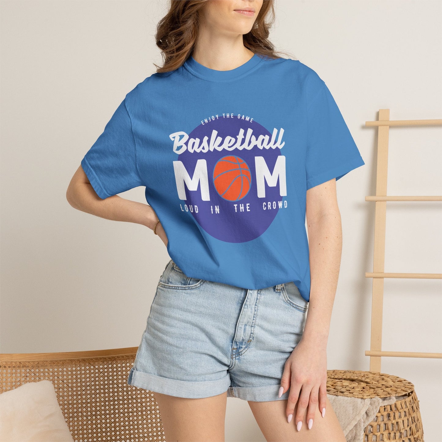 Basketball Mom T-shirt Mother's Day Mama Tee Unisex Comfort Colors Garment-Dyed Cotton h31