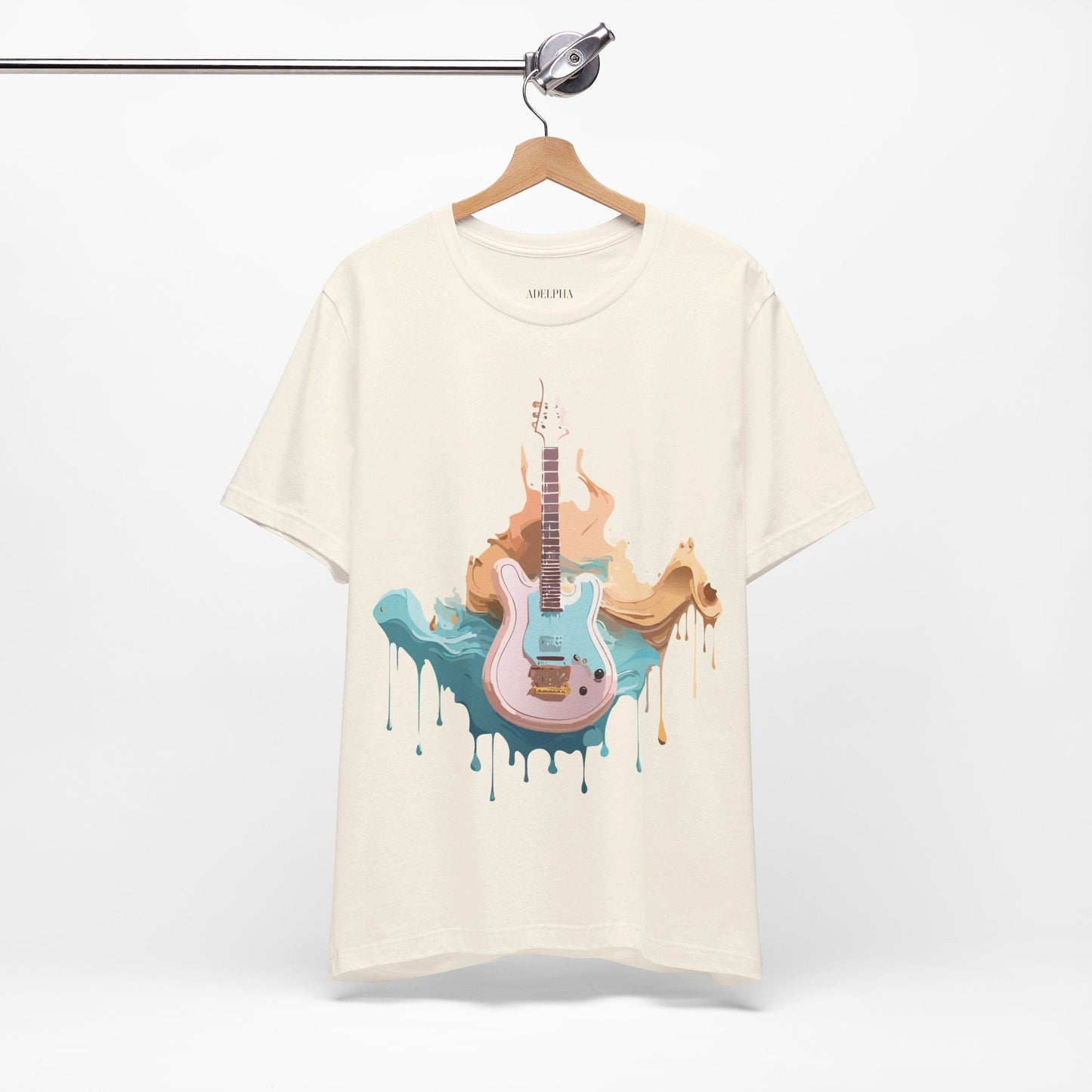 Music Graphic Unisex 100 Cotton Vintage Art with Musical Elements Tee 46