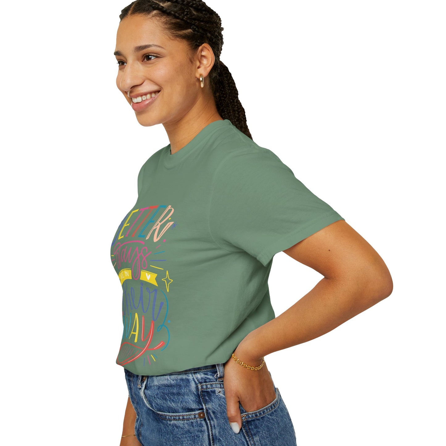 Unisex T-shirt with art design with positive quotes print