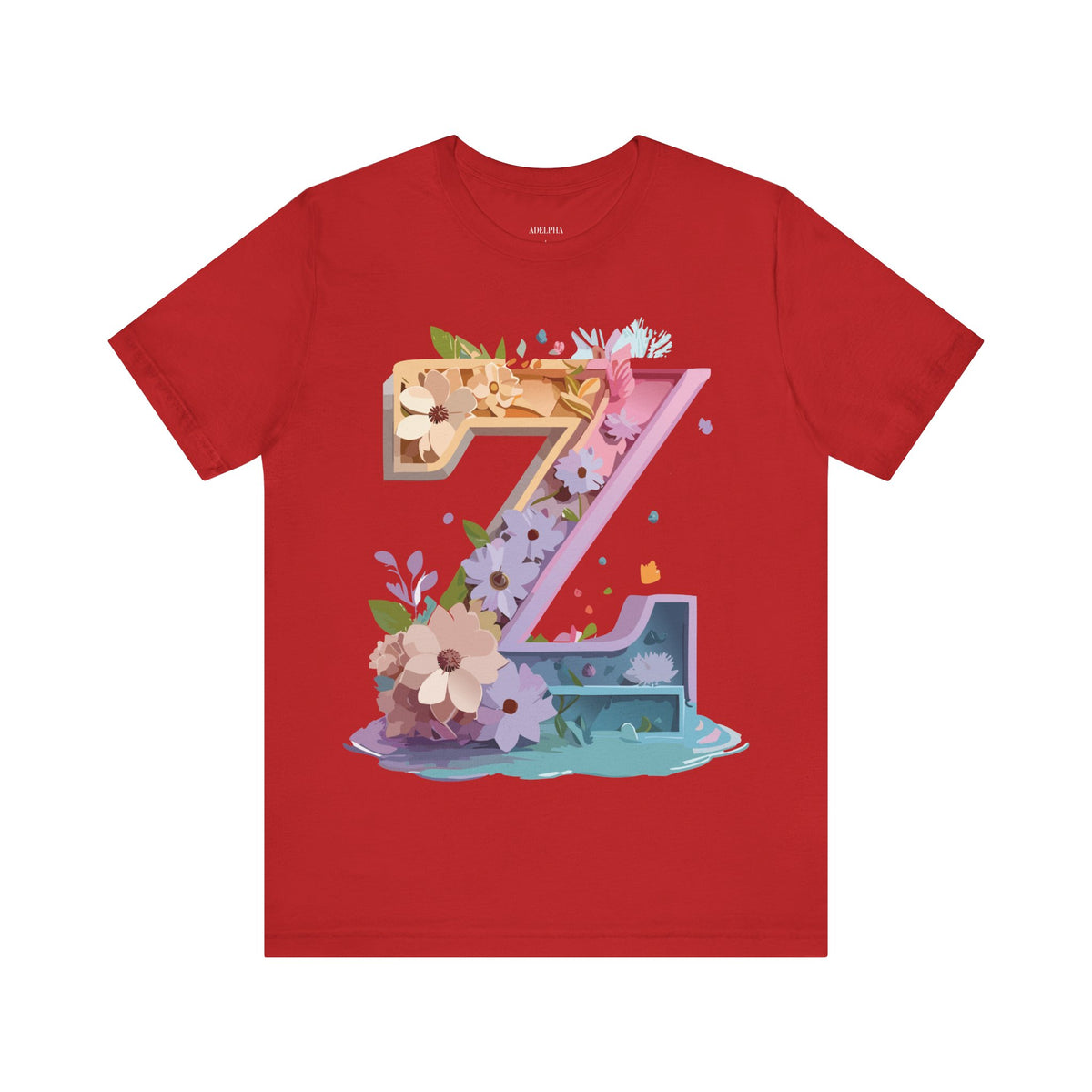 Letter Z Graphic Unisex Cotton Bella+Canvas Tee with Art Letter Design