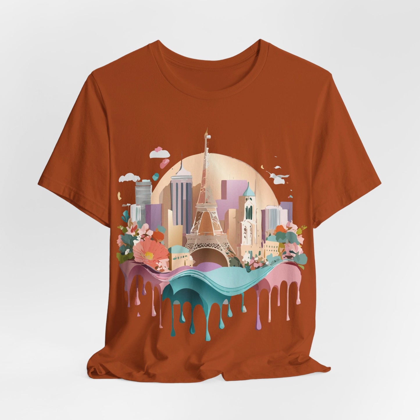 Adelpha Paris Graphic Tee Unisex Short Sleeve Shirt With Vintage Art Design Apparel
