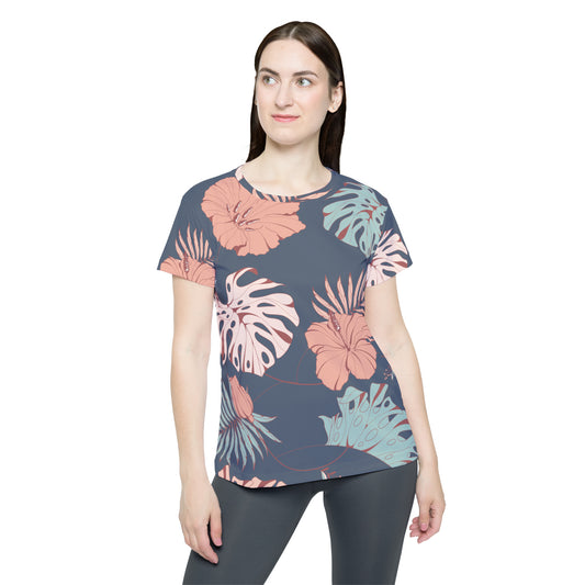 Poly Jersey Tee Shirt with floral prints