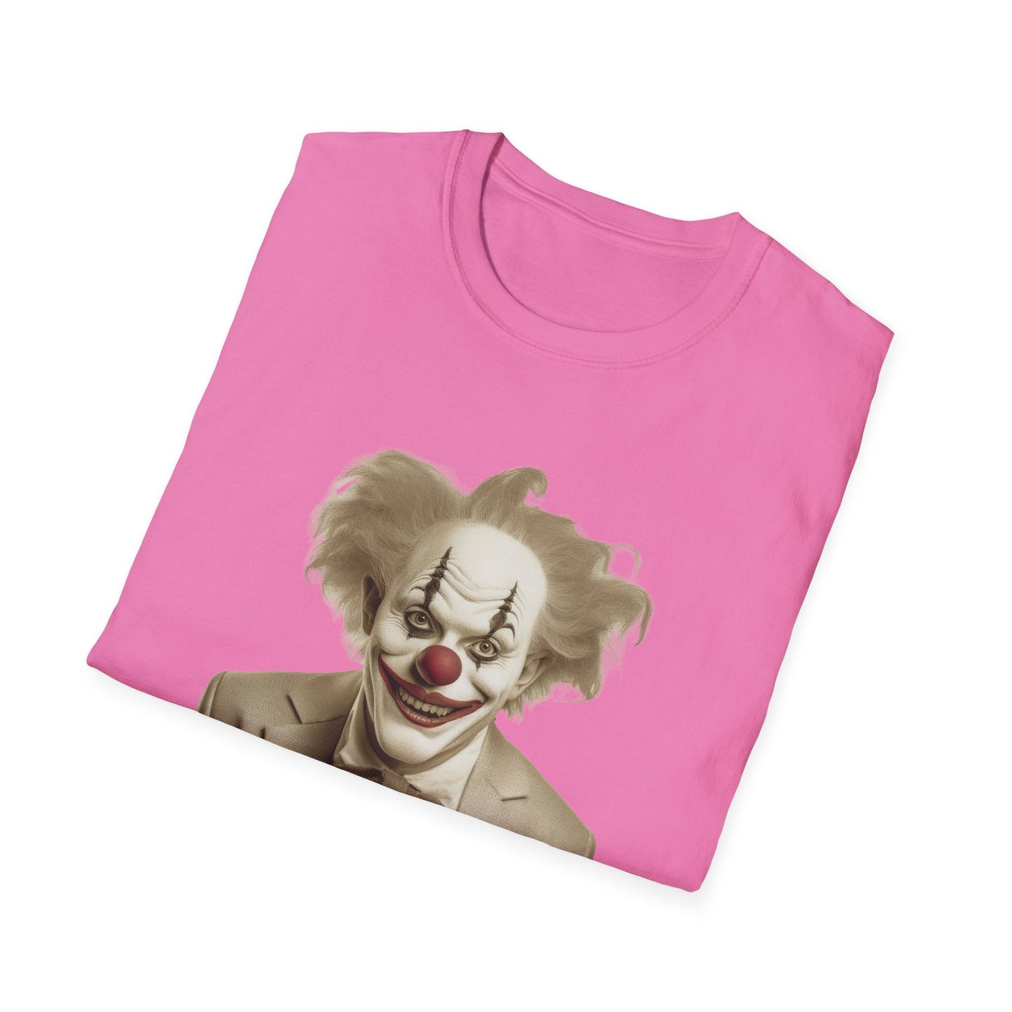 Unisex Clown Shirt Funny Man Circus Tee Softstyle 64000 Cotton Gildan Tee Lightweight Breathable