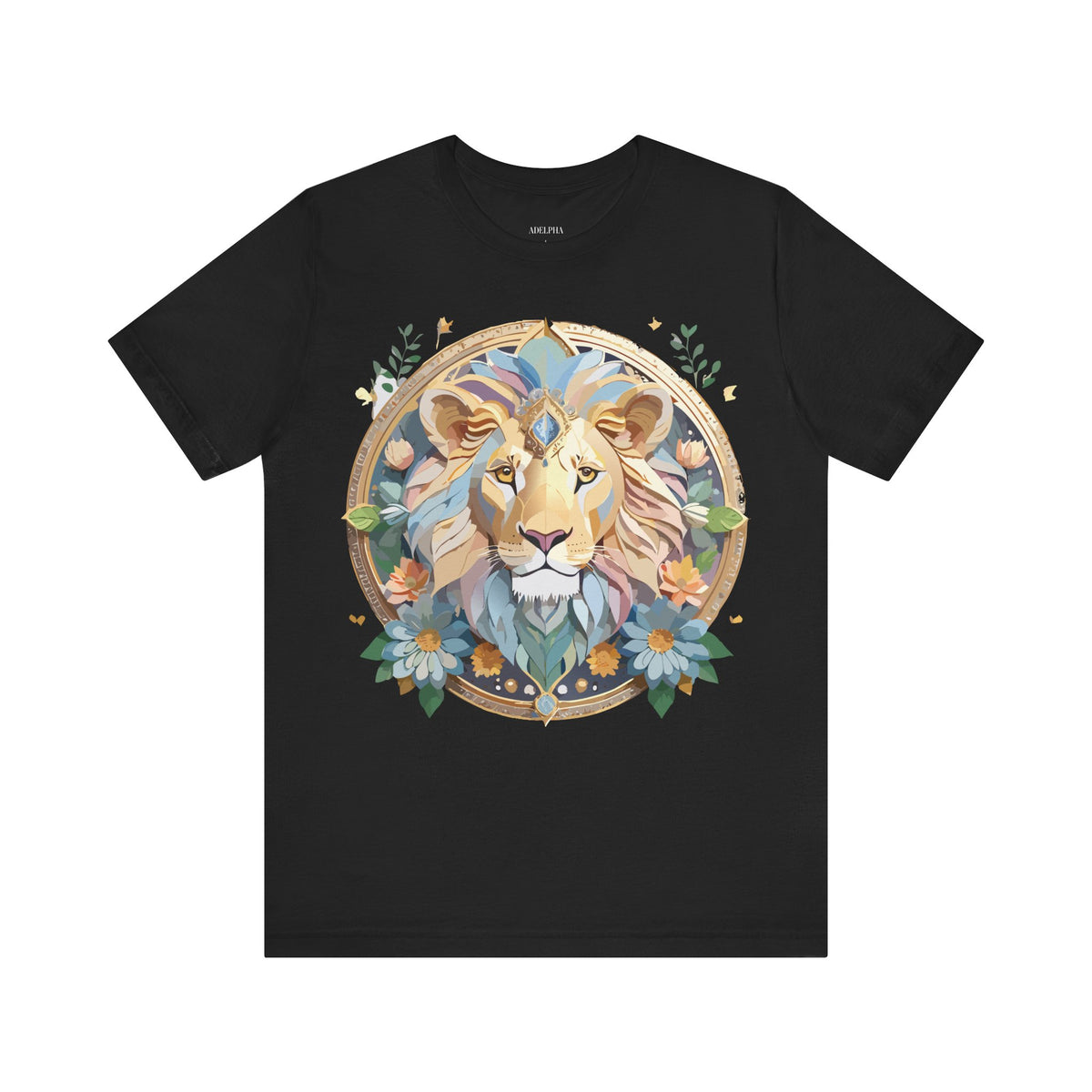 Medallion Graphic Unisex Cotton Bella+Canvas Tee with Floral Art Design m63