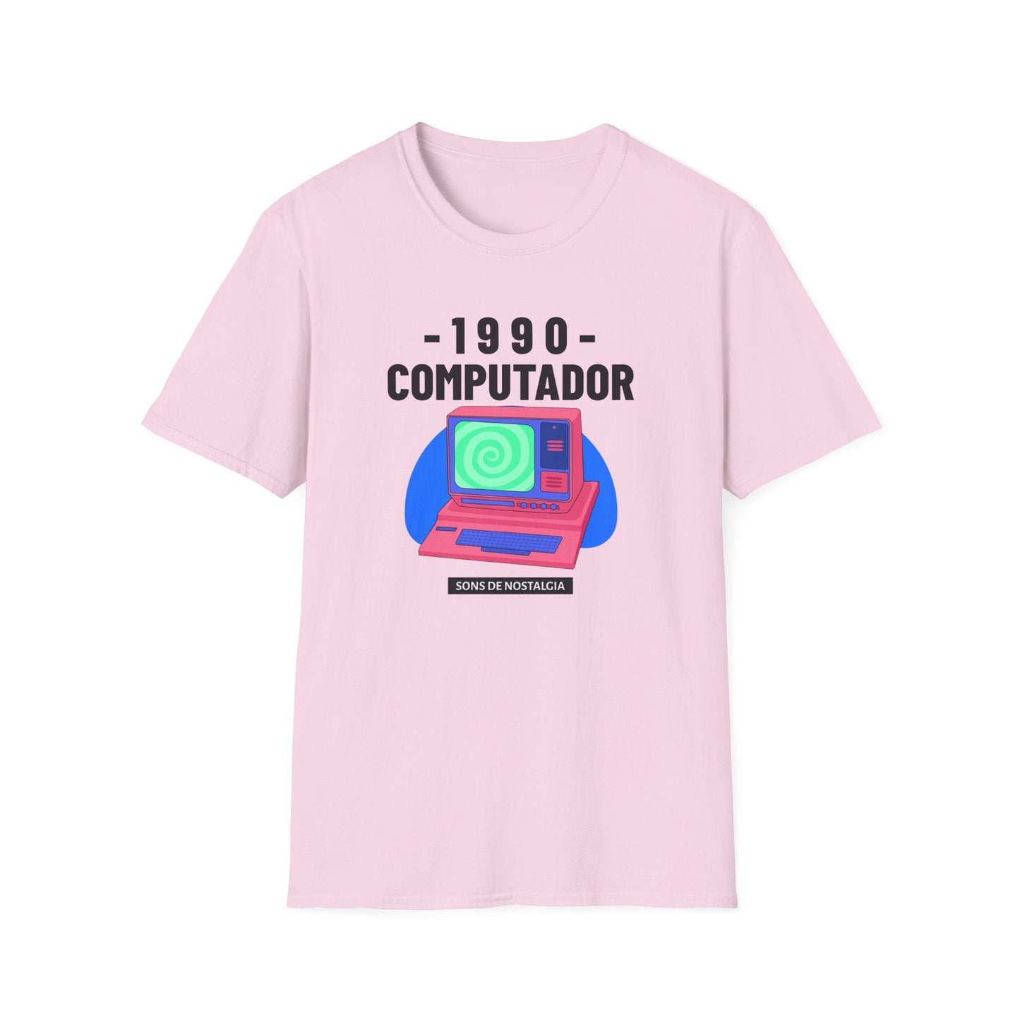 1990 Computador Retro T-Shirt Unisex Cotton Vintage Computer Graphic Tee