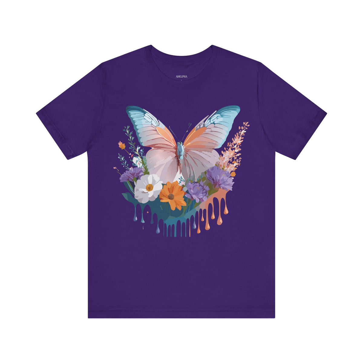Butterfly Graphic Unisex Cotton Bella+Canvas Tee with Art Design n12