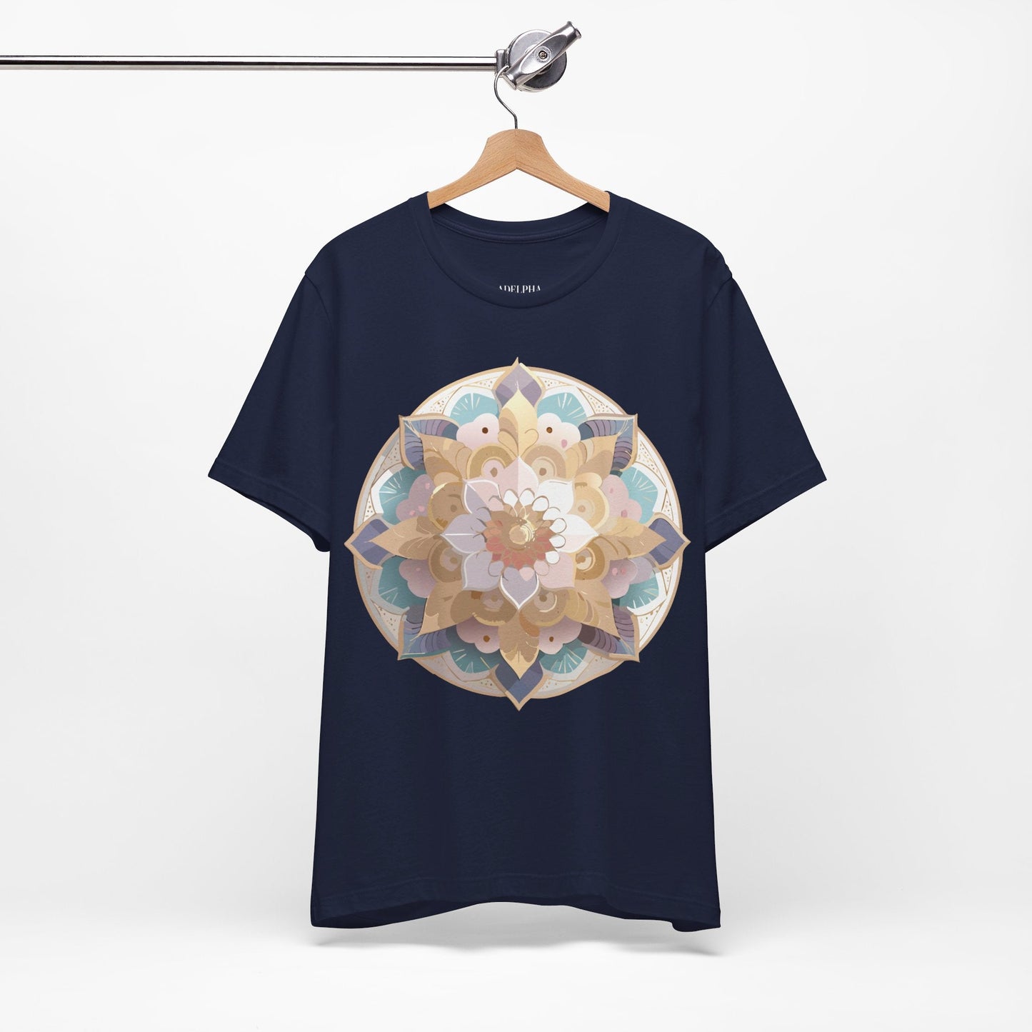 Adelpha Mandala Graphic Tee Unisex Jersey Short Sleeve Vintage Inspired Art Design Shirt