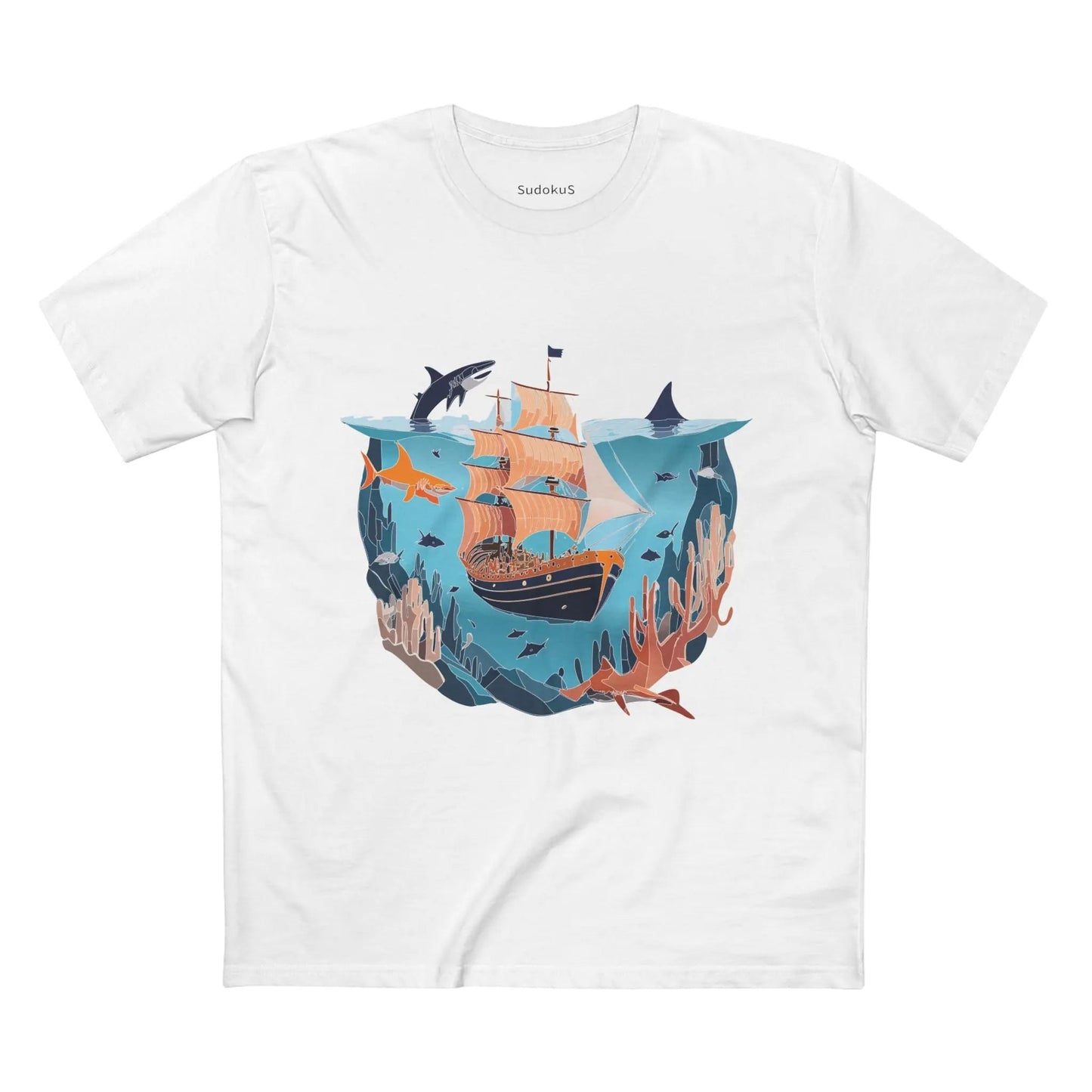 Ocean Coast Graphic Unisex 100 Cotton Staple Tee 28