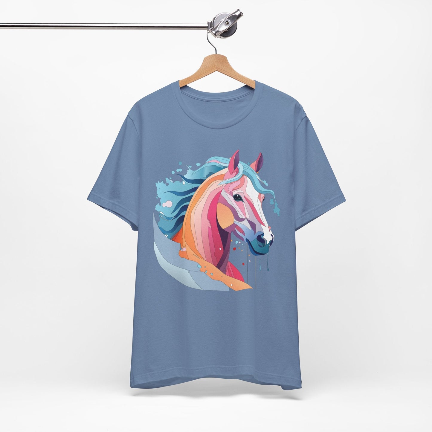 Unisex Animal Tee Shirt With Art Design Wild Animals Short Sleeve Premium Comfort Fit